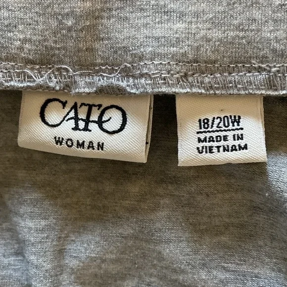 Cato Long Soft Gray Jersey Skirt Maxi Plus Size Stretch Elastic Waistband Cozy - Picture 3 of 4